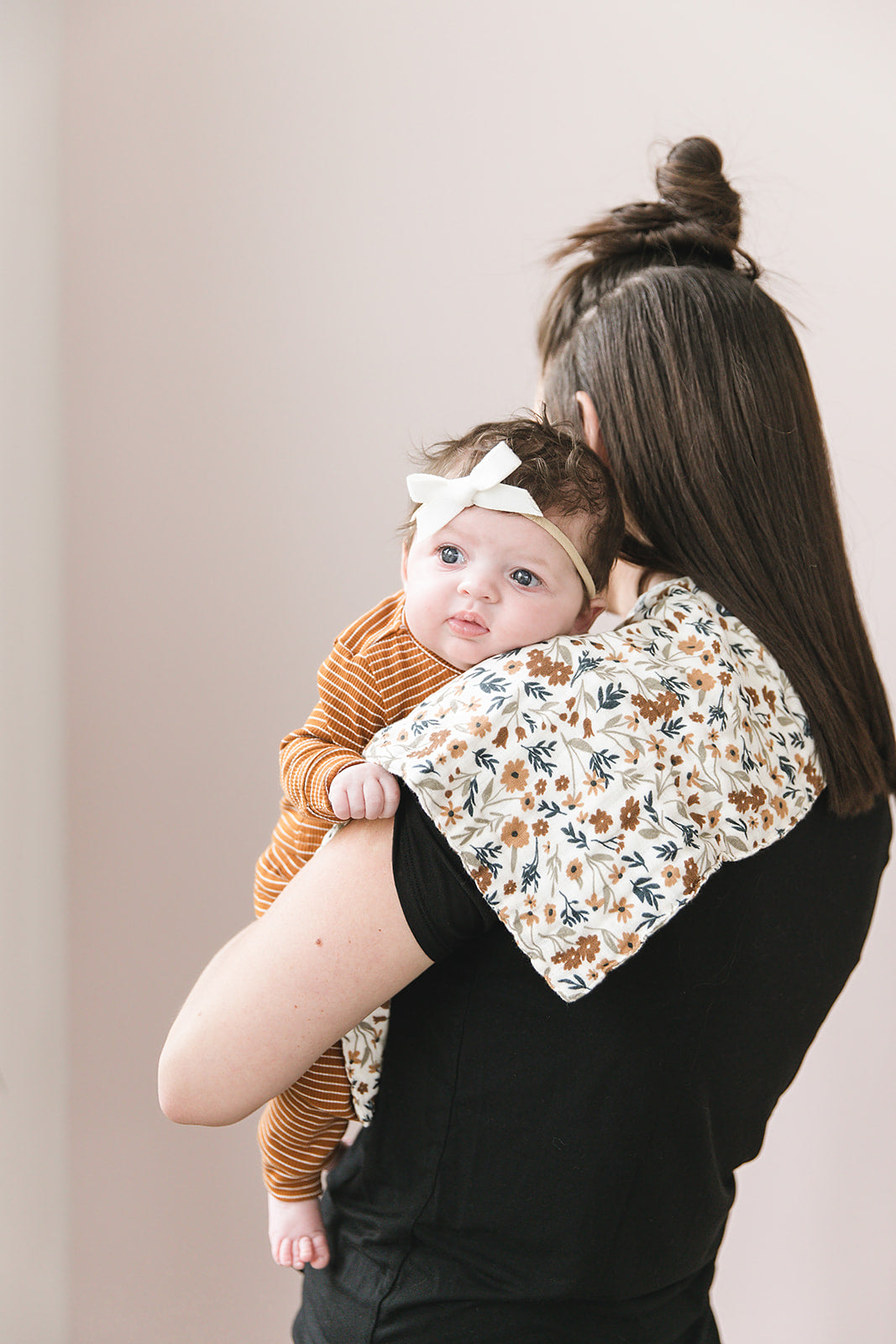 Harvest Floral Muslin Burp Cloth - HoneyBug
