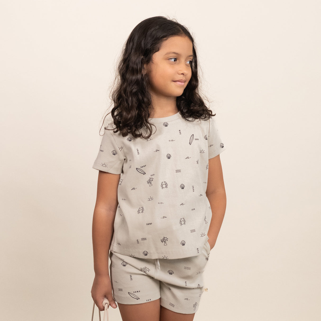 Organic Tee & Shorts Set - Surf - HoneyBug