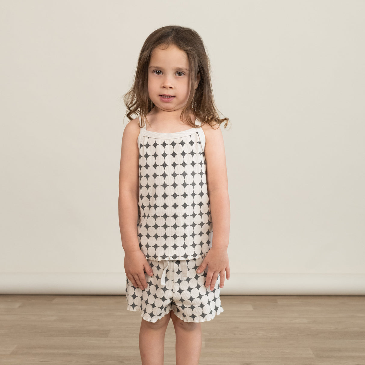 Organic Spaghetti Top & Short Set - Mod Dots - HoneyBug