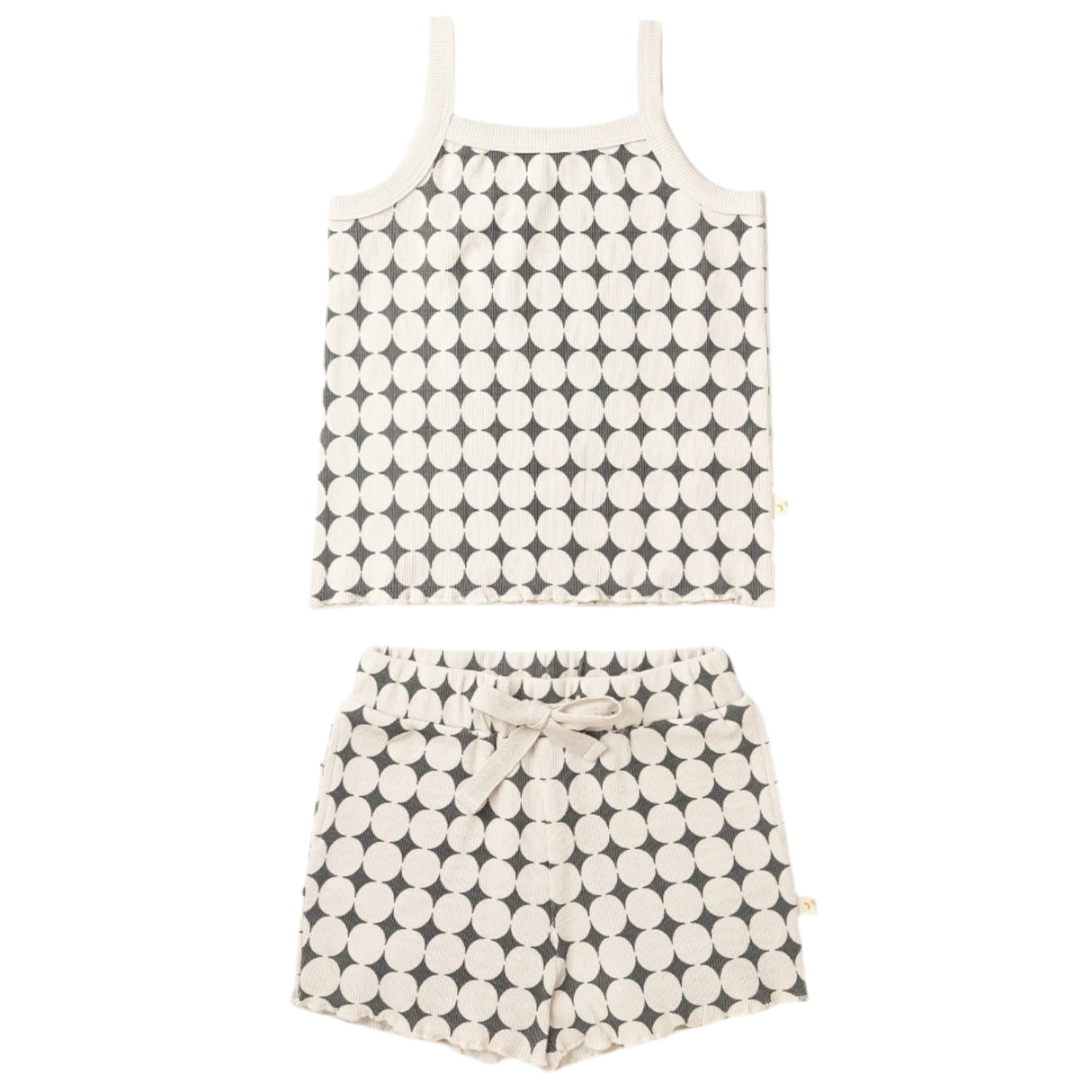 Organic Spaghetti Top & Short Set - Mod Dots - HoneyBug