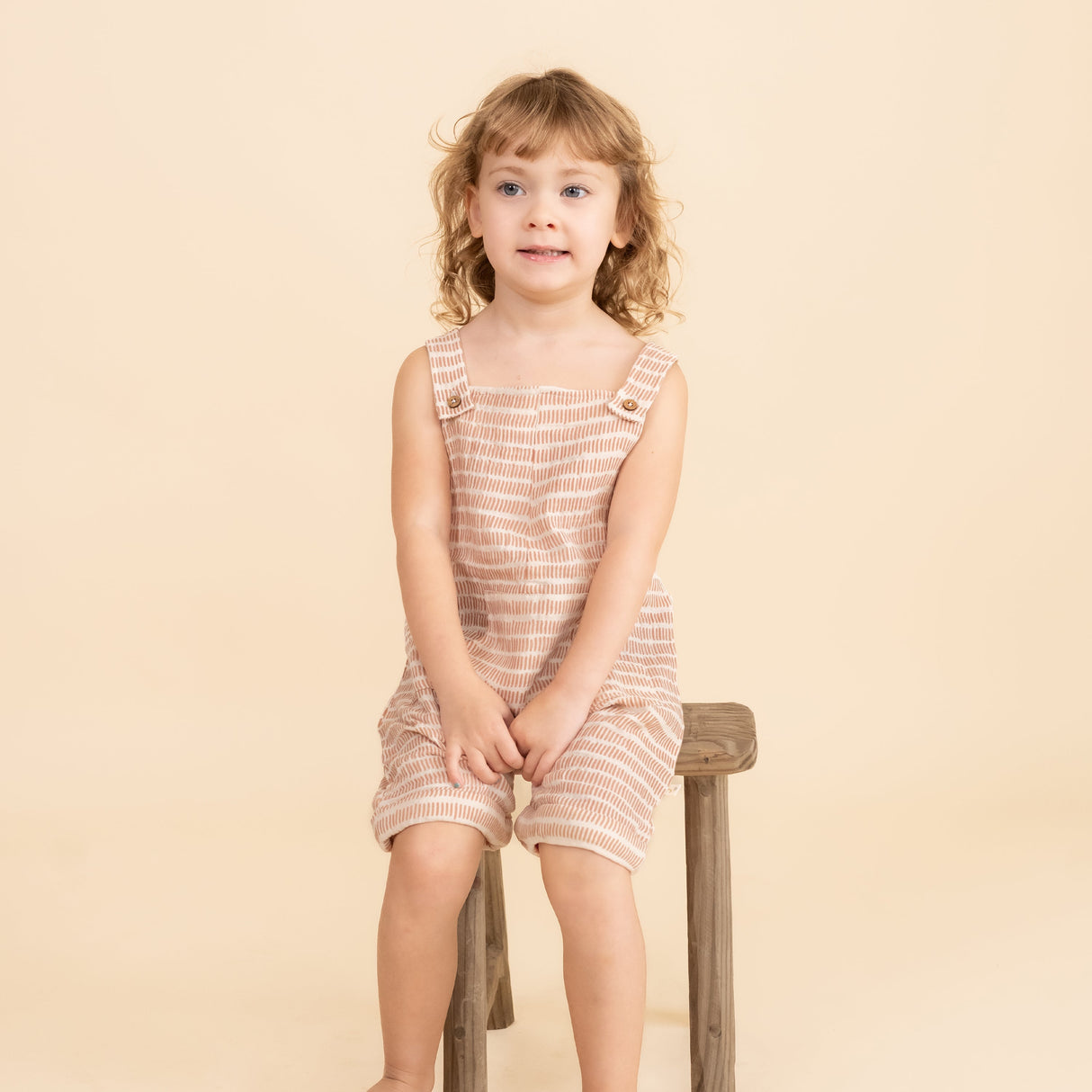 Organic Shortalls - Dash Lines - HoneyBug