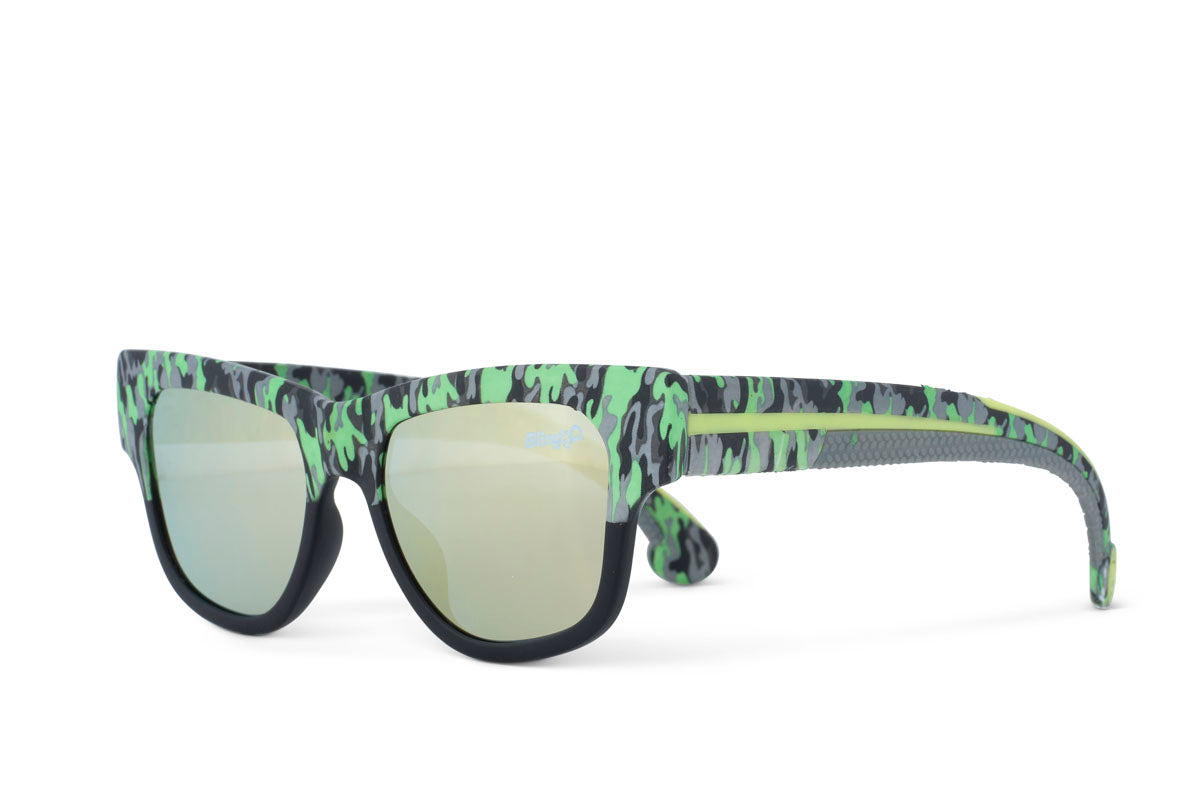 Camo Calm Sky Fire Island Kids' Sunglasses - HoneyBug