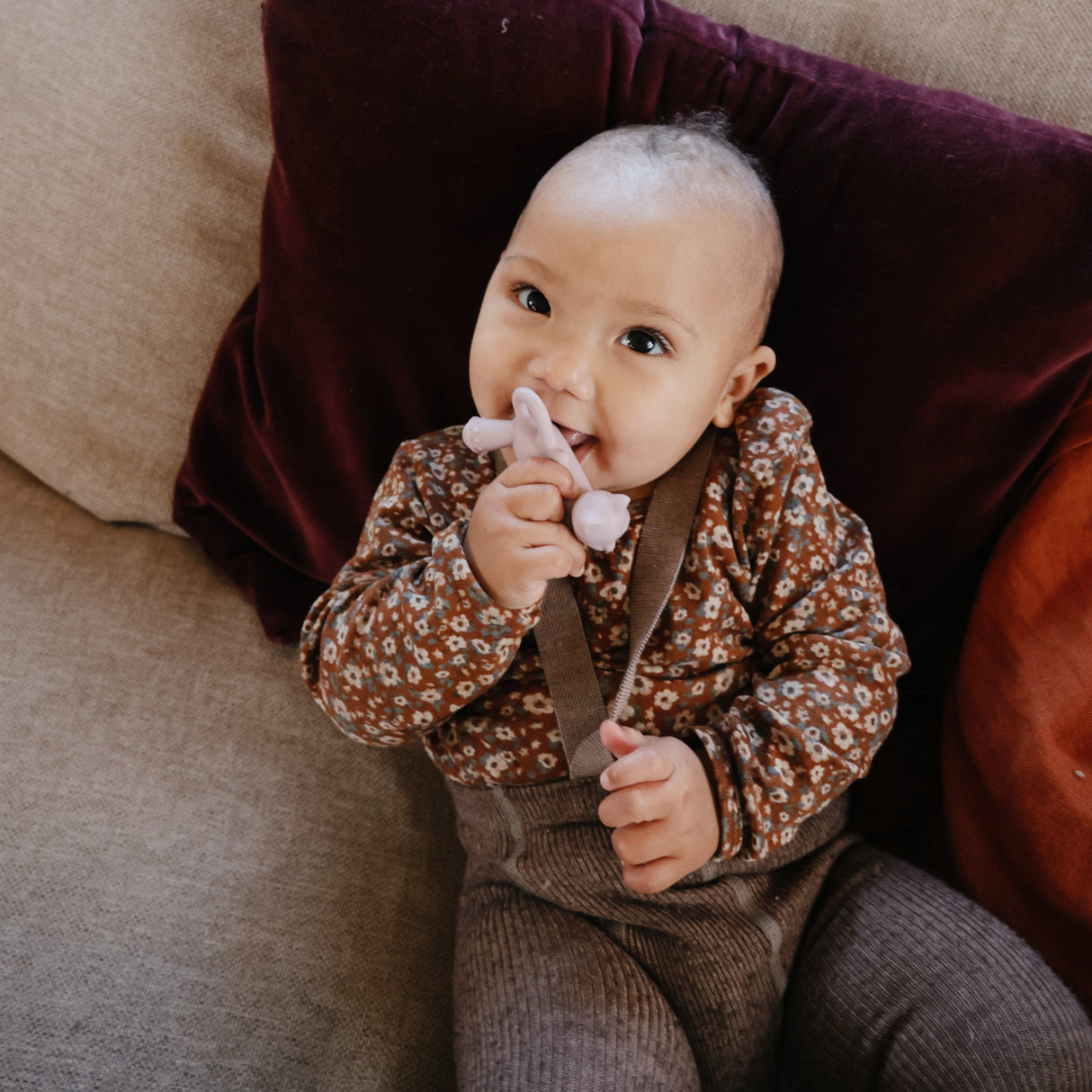 Cat Figurine Teether - HoneyBug