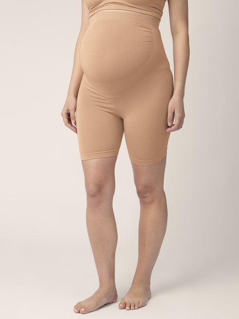 Bamboo Seamless No Rub Maternity Thigh Saver | Beige - HoneyBug