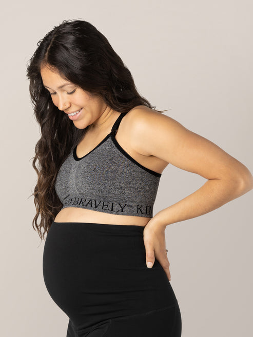 Sublime® Nursing Sports Bra | Heather Grey - HoneyBug