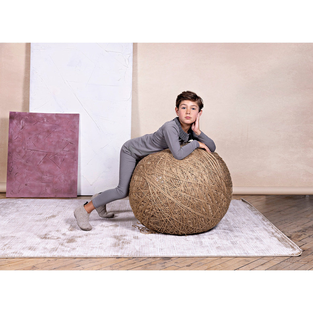 Knit Collar Footie, Boys - HoneyBug