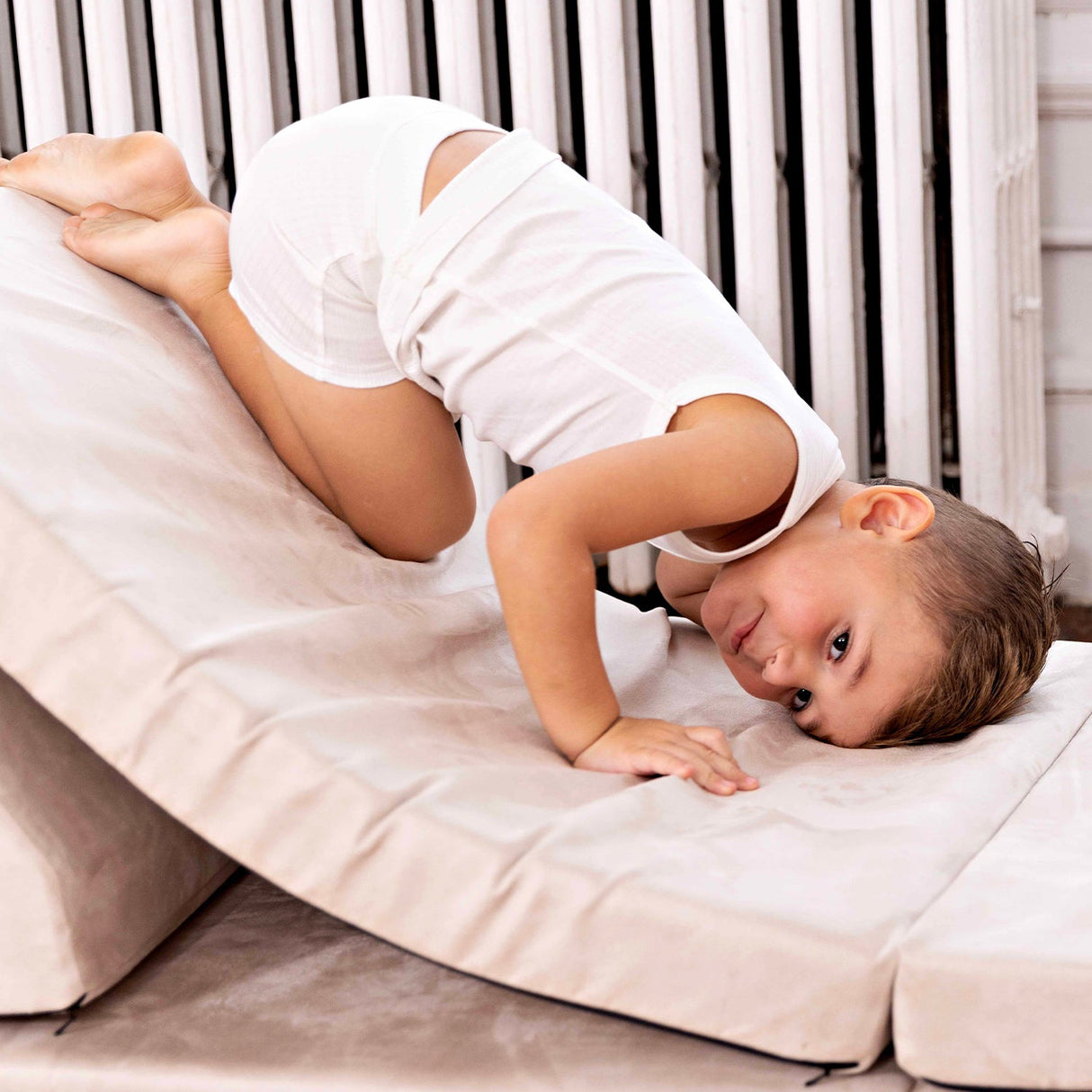 Ribbed Taupe + White (3 Boxers) - HoneyBug