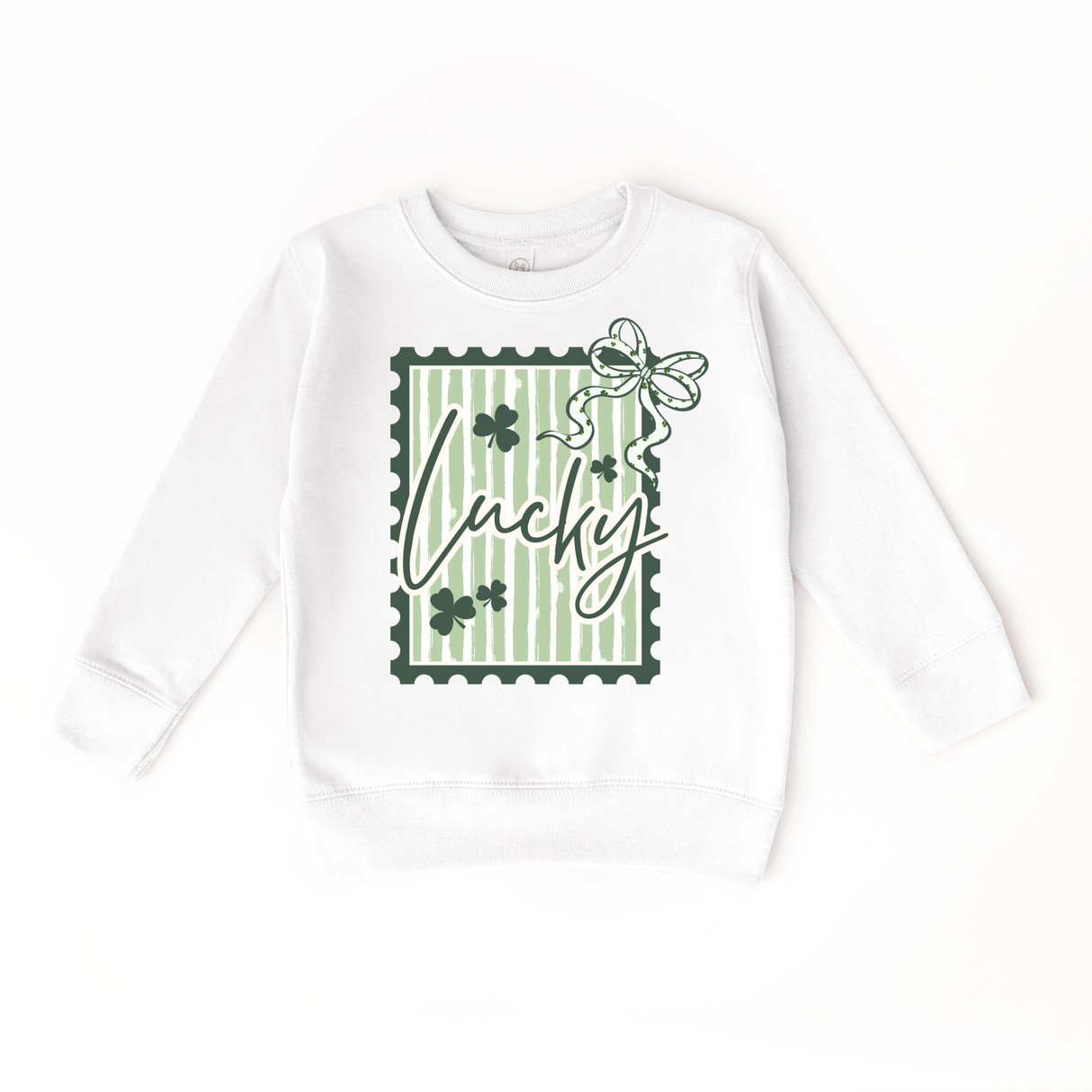 Lucky Stamp Bow Sweatshirt