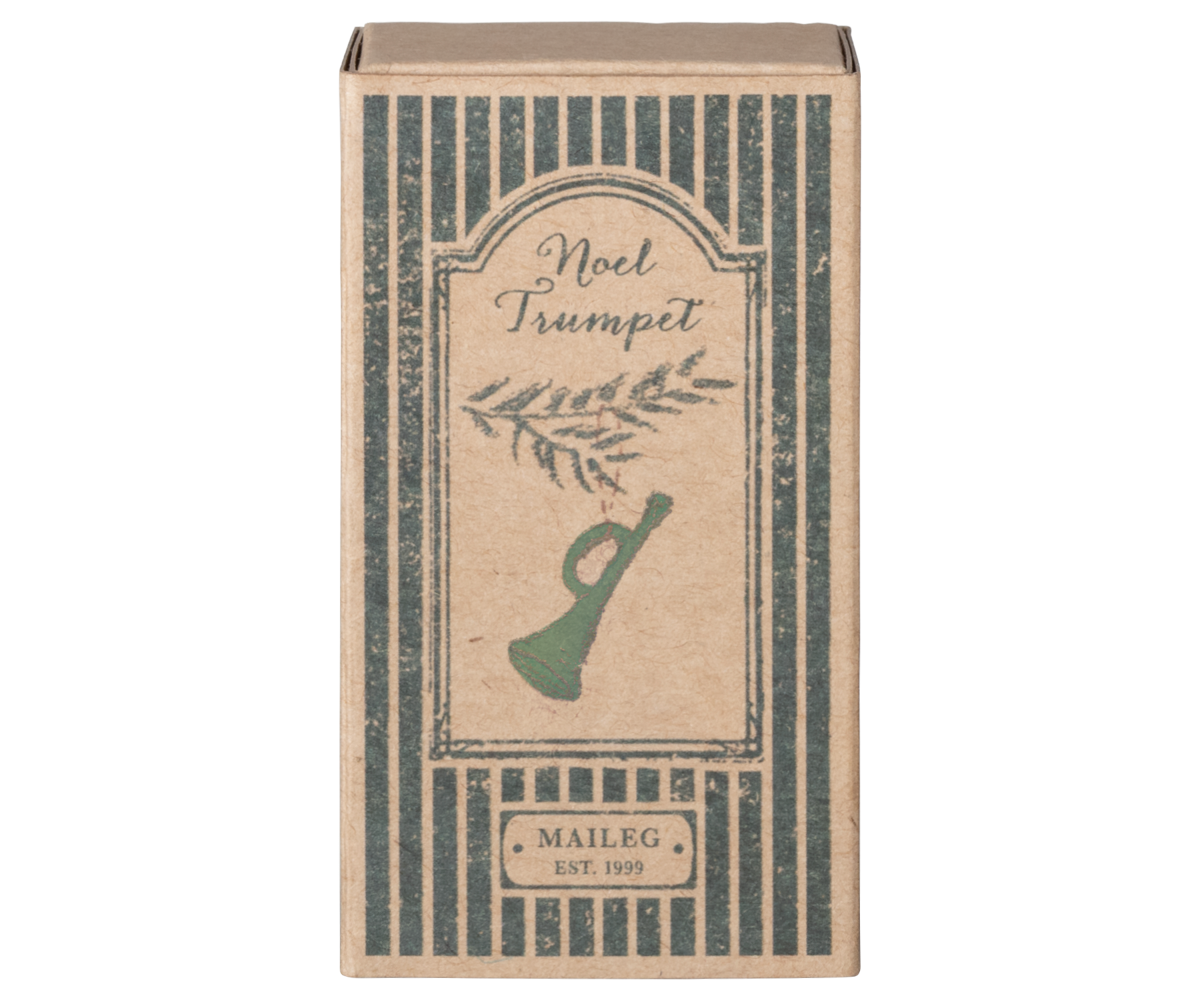 Metal ornament, Trumpet - Dark green - HoneyBug