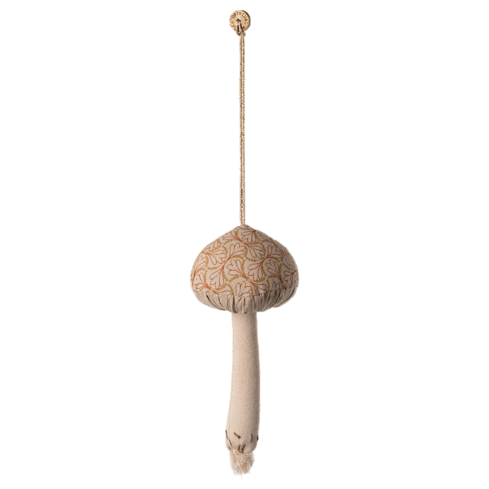 Mushroom Ornament, Winter Heart - HoneyBug