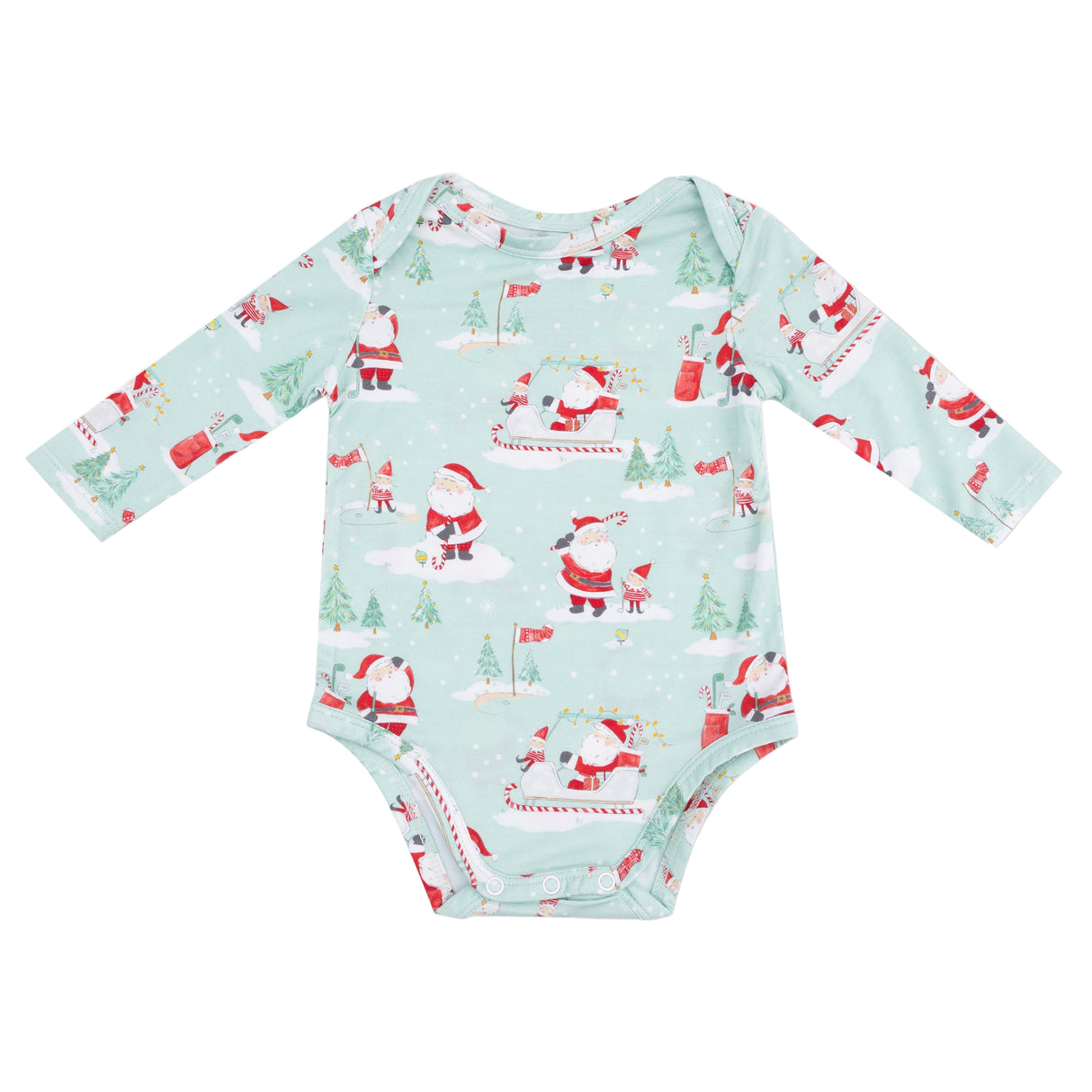 Golfing Santa and Elves - Lap Shoulder Bodysuit - HoneyBug
