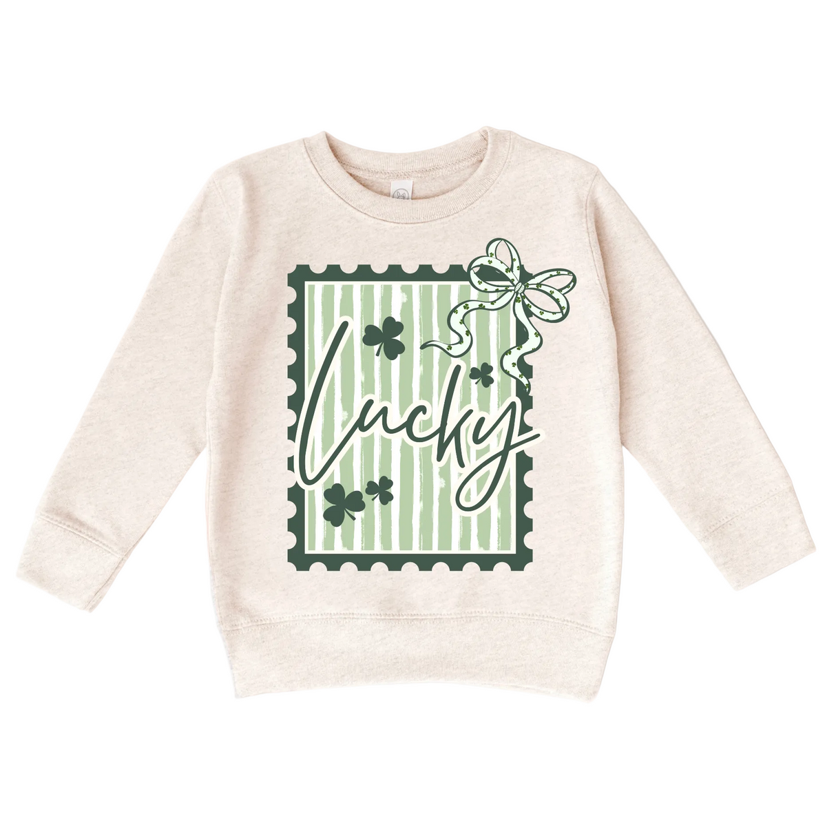 Lucky Stamp Bow Sweatshirt