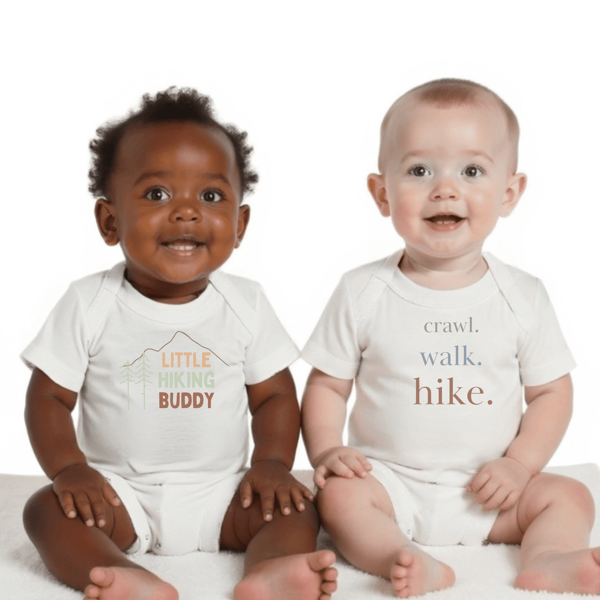 graphic bodysuit | crawl walk hike - HoneyBug
