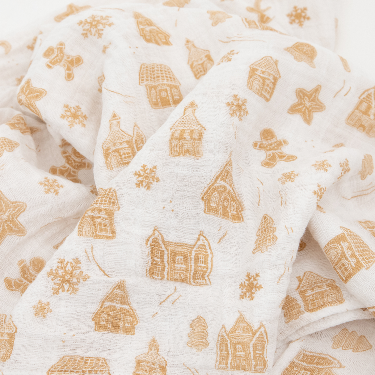 Cotton Muslin Swaddle Blanket 3 Pack - Snow Day - HoneyBug
