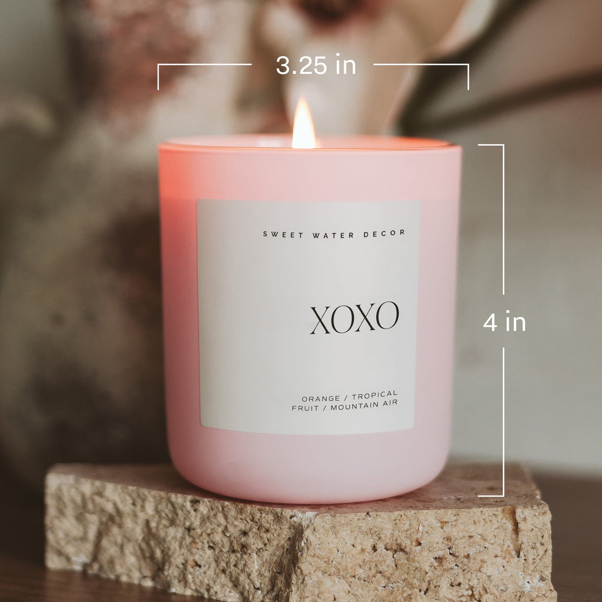 Best Mom Ever Soy Candle - Pink Matte Jar - 15 oz (Wildflowers and Salt) - HoneyBug