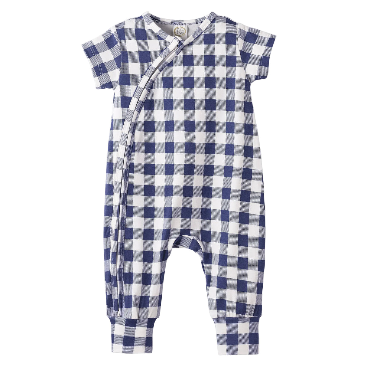 Picnic Plaid Soft Bamboo Convertible Baby Zipper Romper