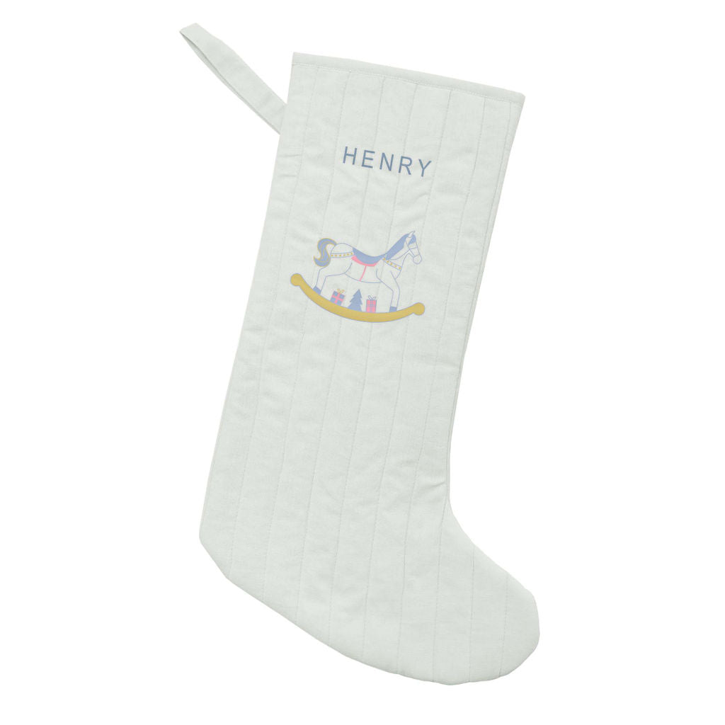Monogrammed Rocking Horse Stocking - HoneyBug