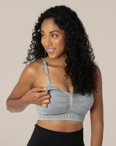 Sublime® Hands-Free Pumping & Nursing Bra | Grey - HoneyBug