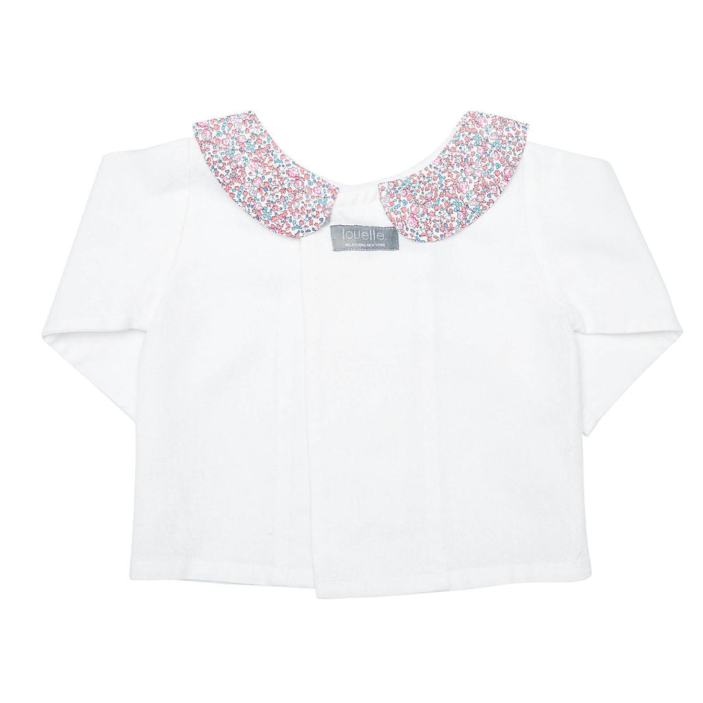 Double button blouse | Liberty 'Eloise' Pink - HoneyBug