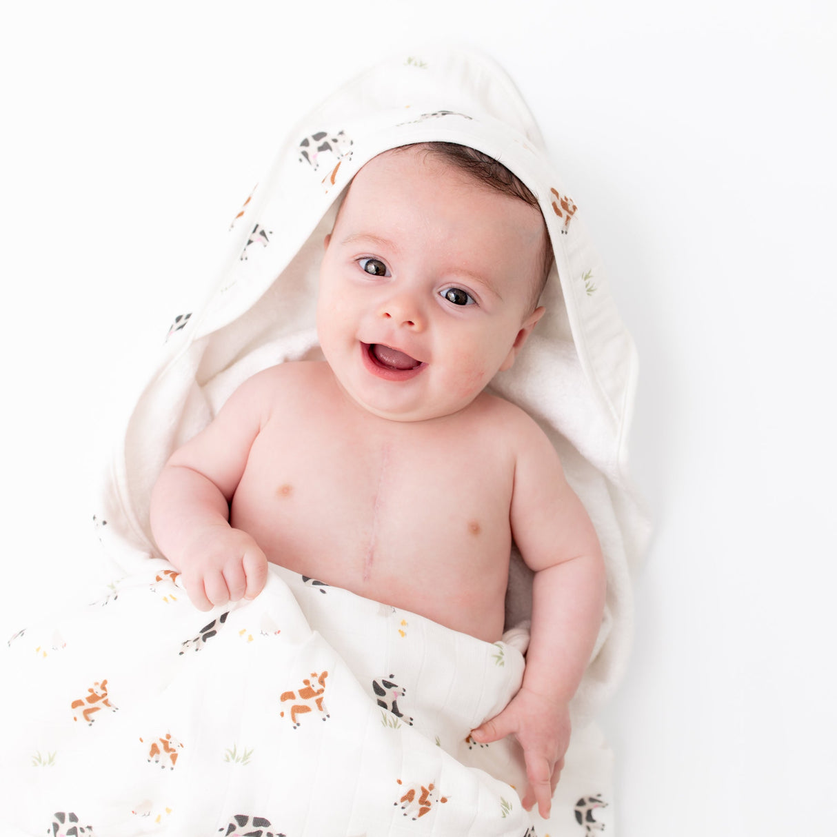 Cow Hooded Towel Set - HoneyBug