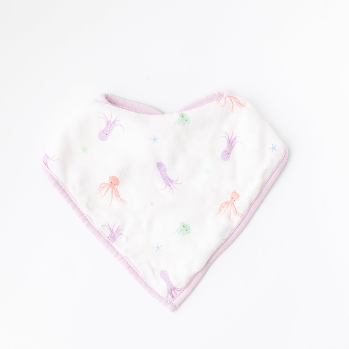 Octopus & Lavender Wave Bib Set - HoneyBug