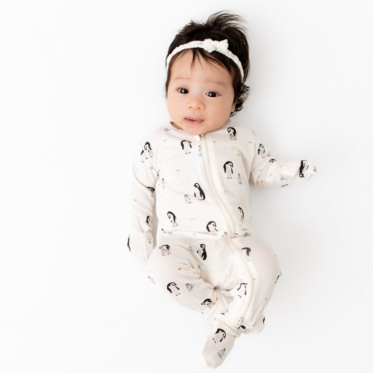 Penguin Zippered Footie - HoneyBug