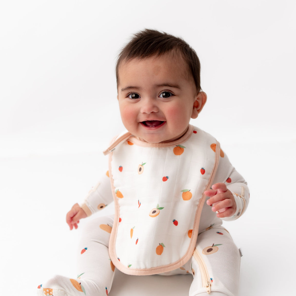 Peach Bib Set - HoneyBug