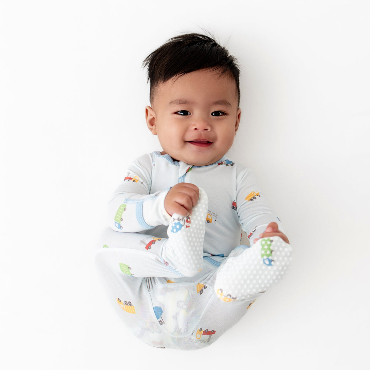 Trucks Zippered Footie - HoneyBug