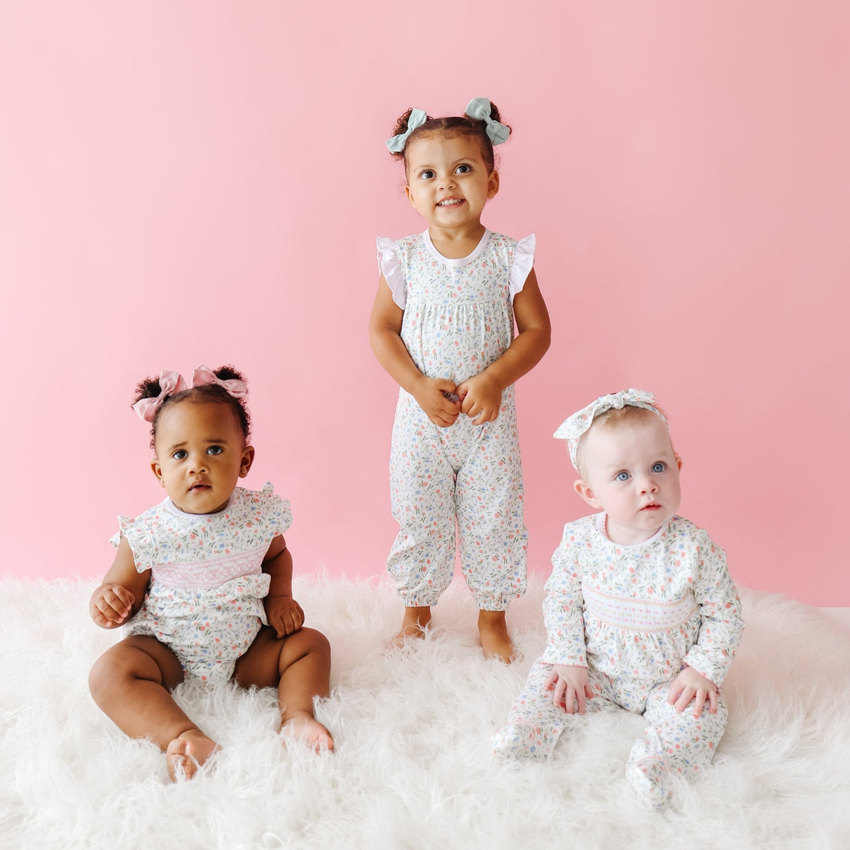 Pink Madison Smocked Bubble - HoneyBug