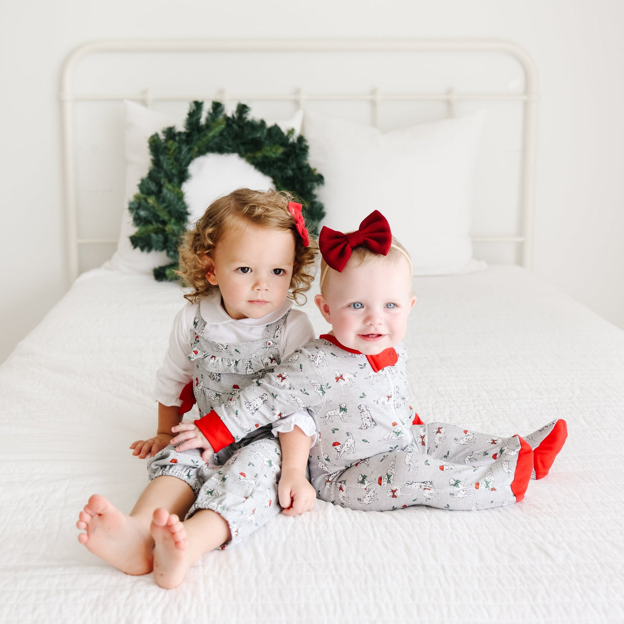 Holiday Dalmatian Footie - HoneyBug