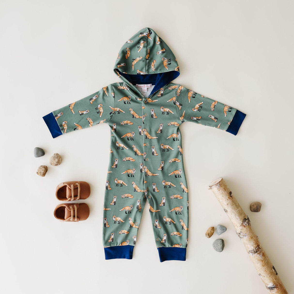 Green Fox Jogger Jumpsuit - HoneyBug