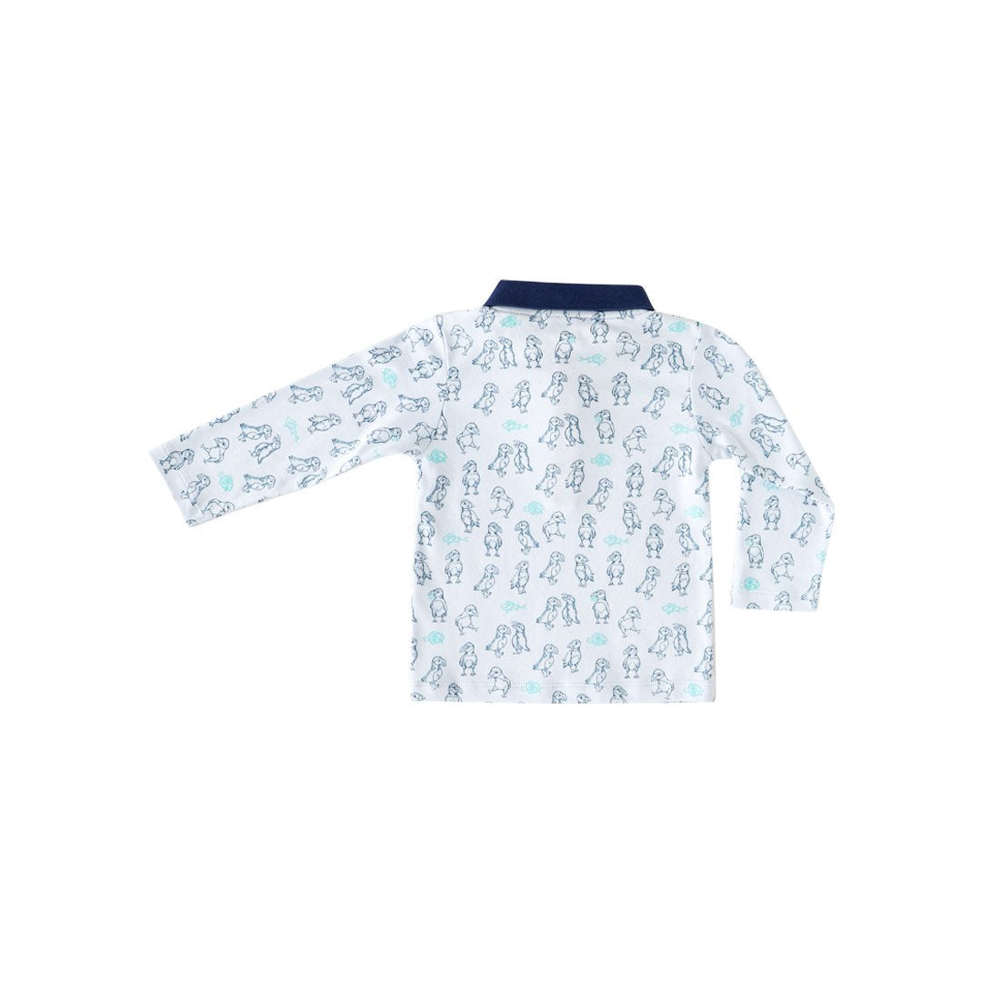 Puffin Print Polo Shirt - HoneyBug