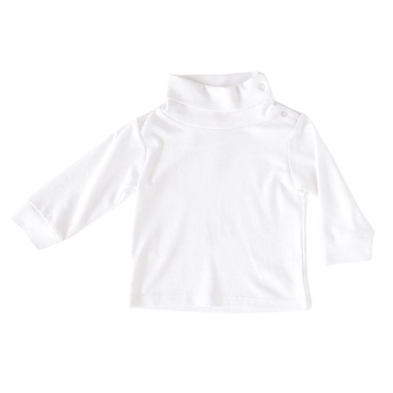 Solid White Turtleneck - HoneyBug