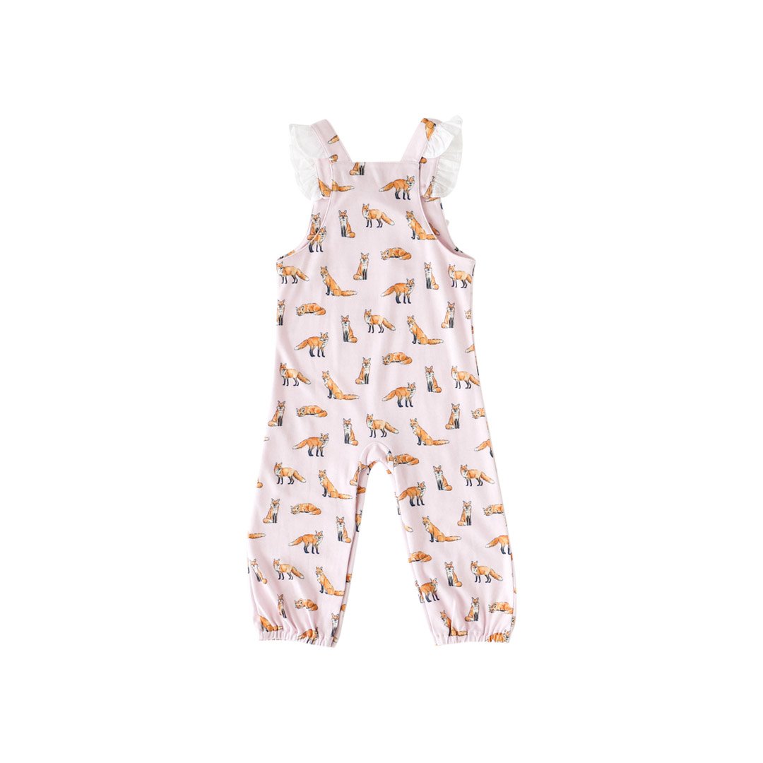Pink Fox Ruffle Romper - HoneyBug