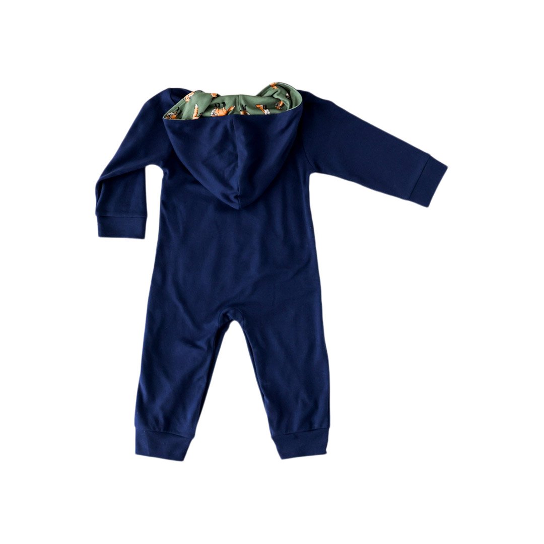 Navy Blue Fox Jumpsuit - HoneyBug