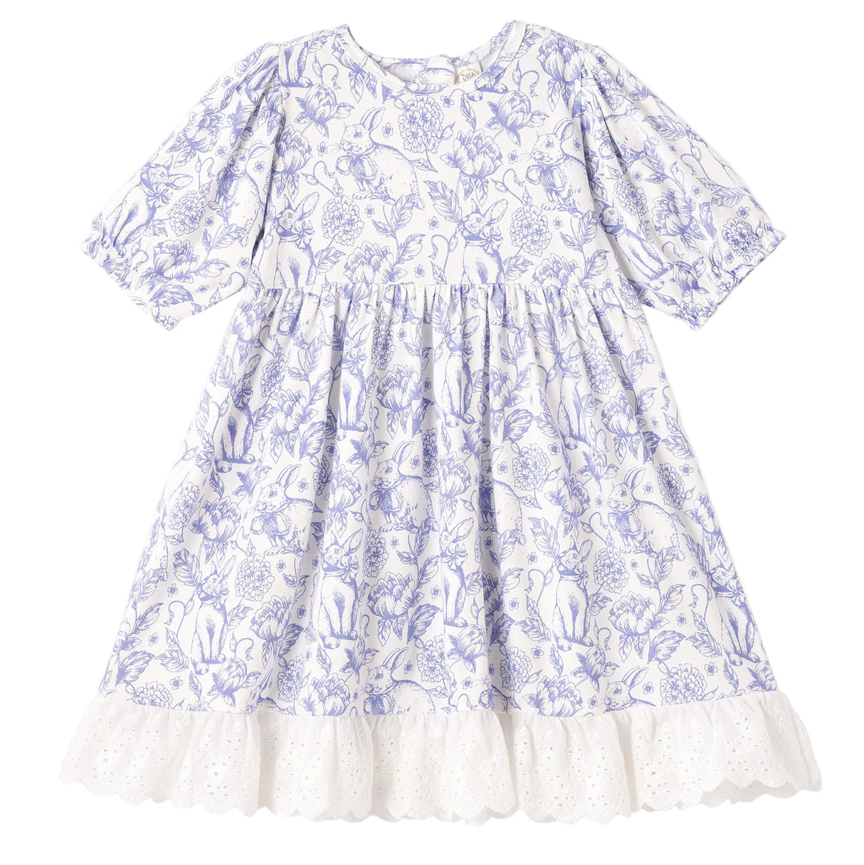 Easter Bunny Toile Bamboo Dress