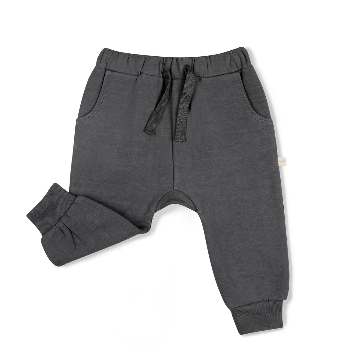 Organic Fleece Jogger Pants - Slate - HoneyBug