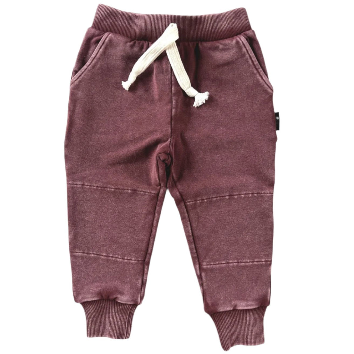 JOGGERS- Oxblood Snow Wash French Terry - HoneyBug