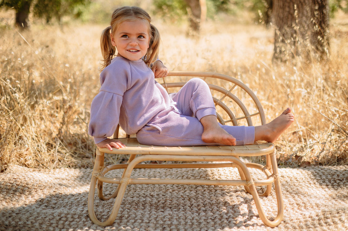 Waffle Joggers - Lavender - HoneyBug