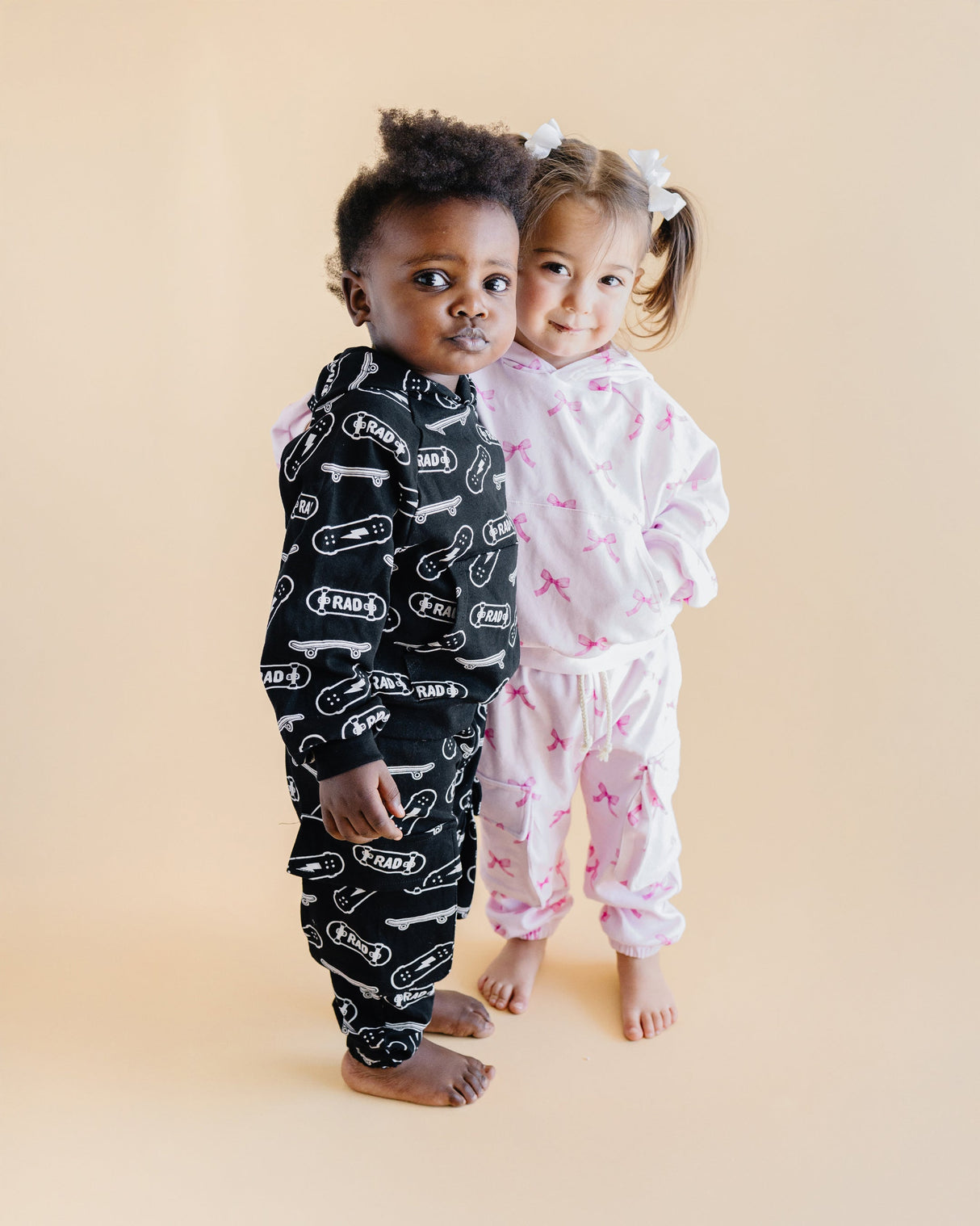 Cargo Jogger Set | Pink Bows - HoneyBug