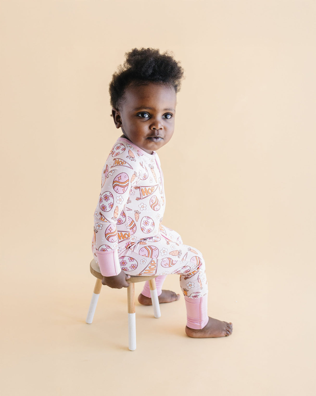 Bamboo Zip Romper | Easter Hop - HoneyBug
