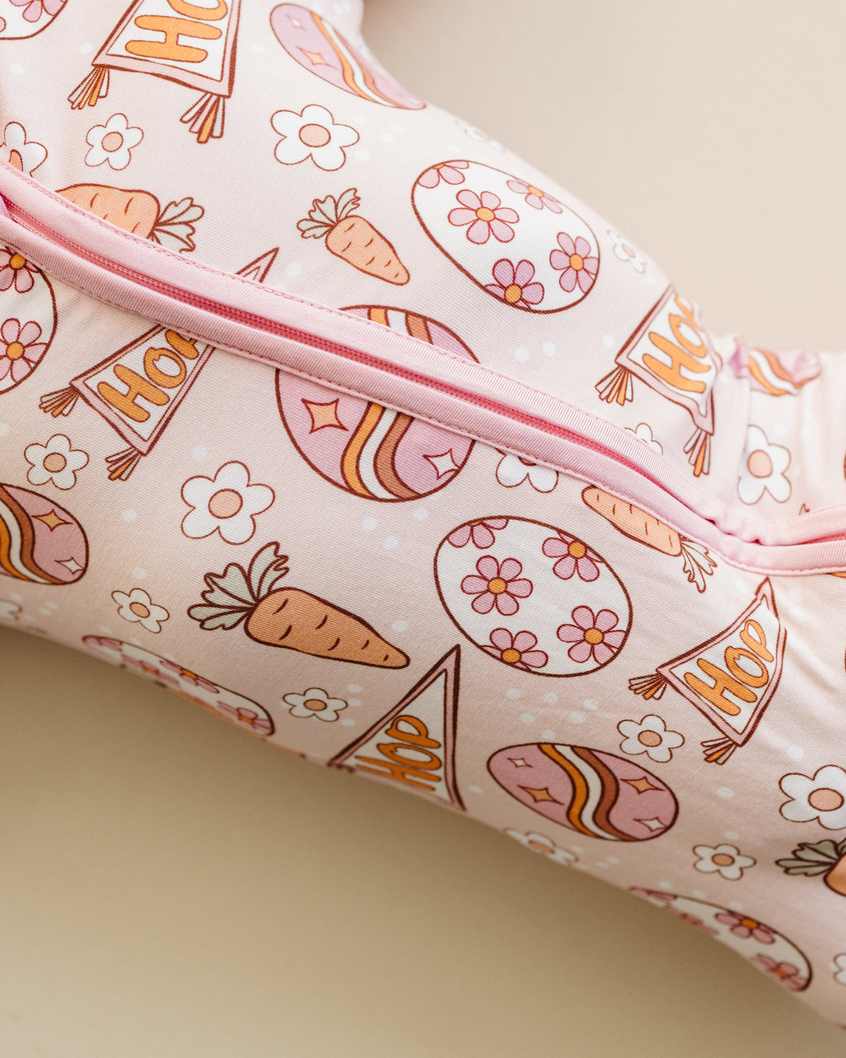 Bamboo Zip Romper | Easter Hop - HoneyBug