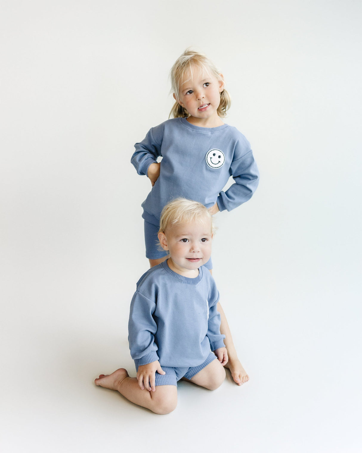 Biker Shorts Set | Blue - HoneyBug