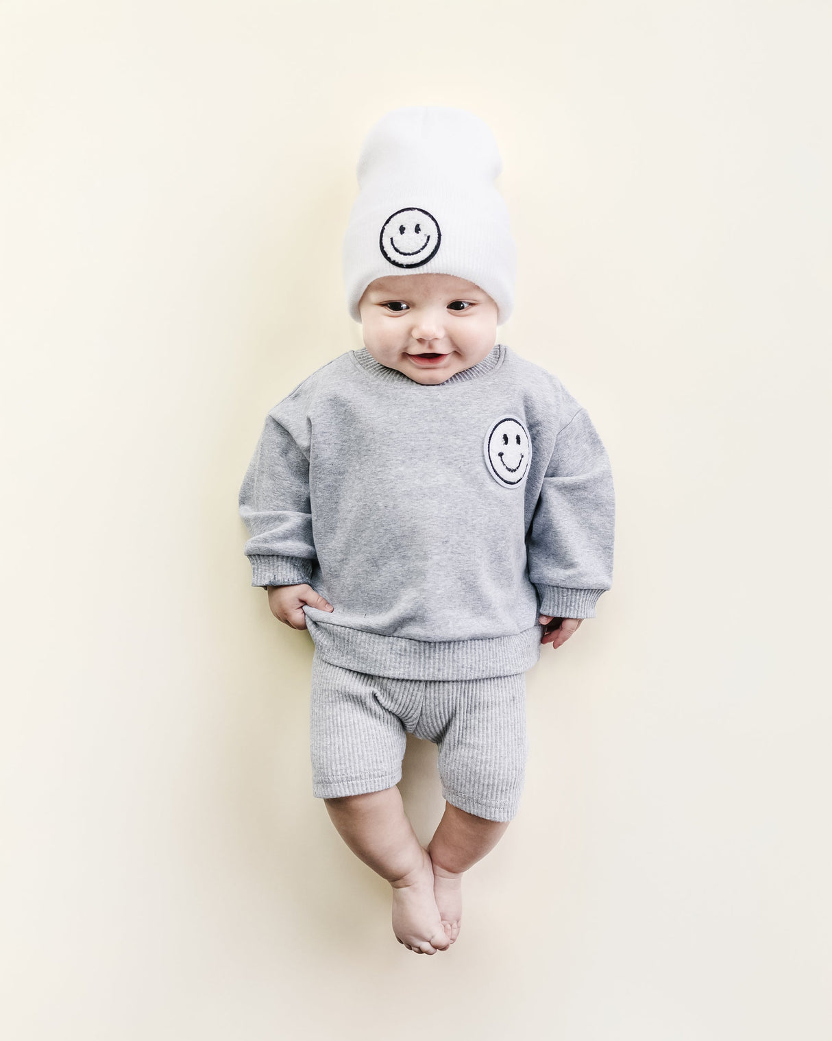 Biker Shorts Set | Gray - HoneyBug