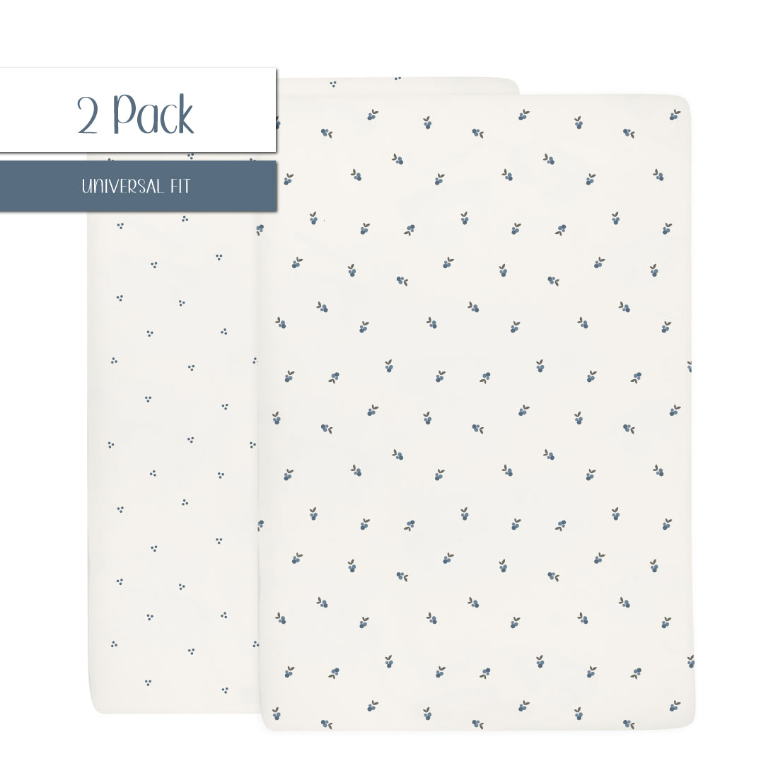 Waterproof Crib Sheet Set - Blue Berry - HoneyBug