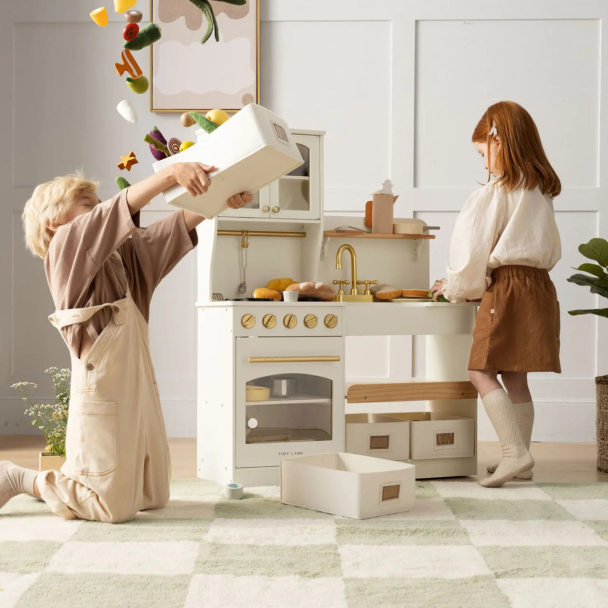 Tiny Land® Serenity Play Kitchen - Cream - HoneyBug