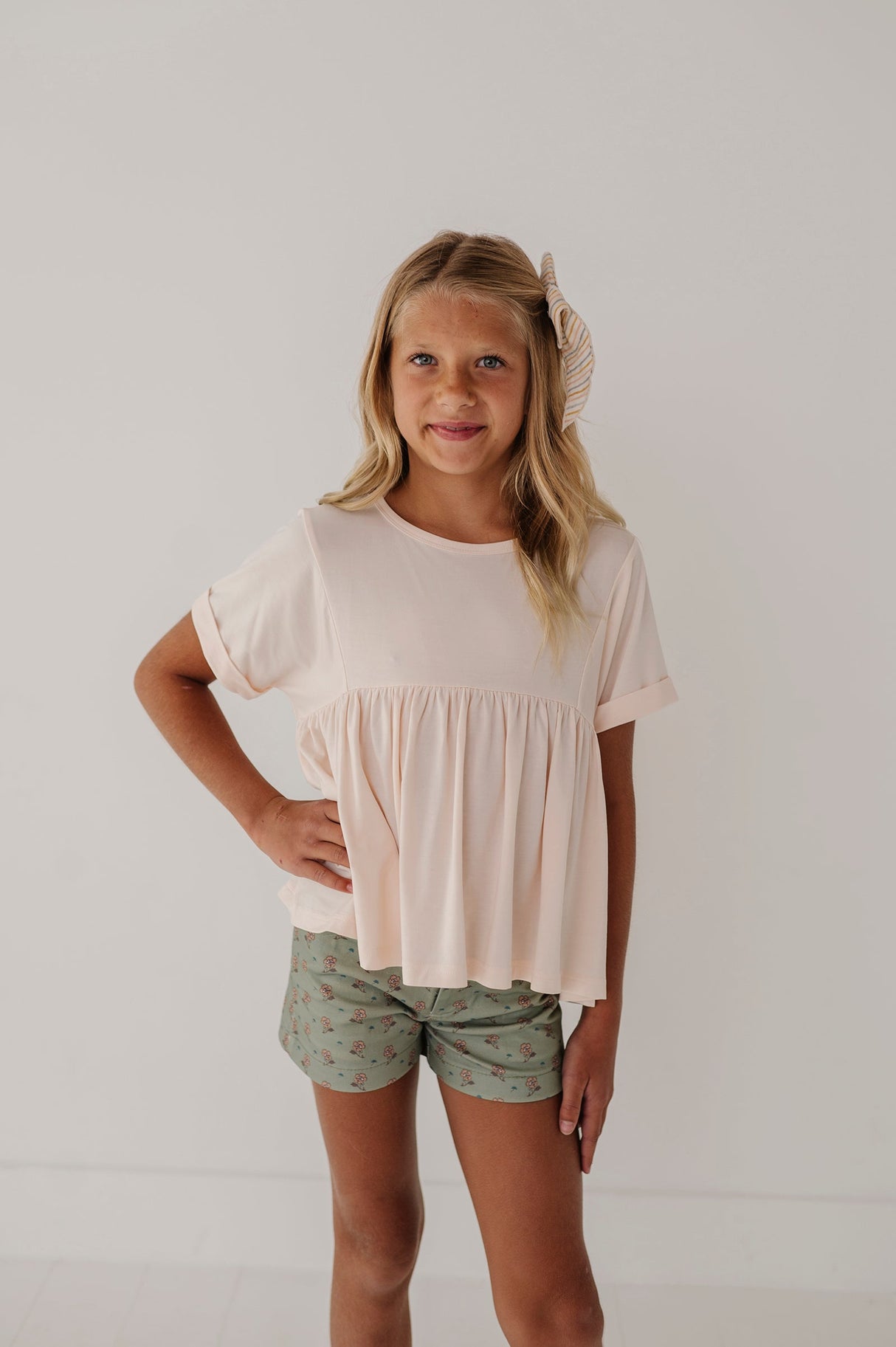 Girl's Printed Twill Shorts