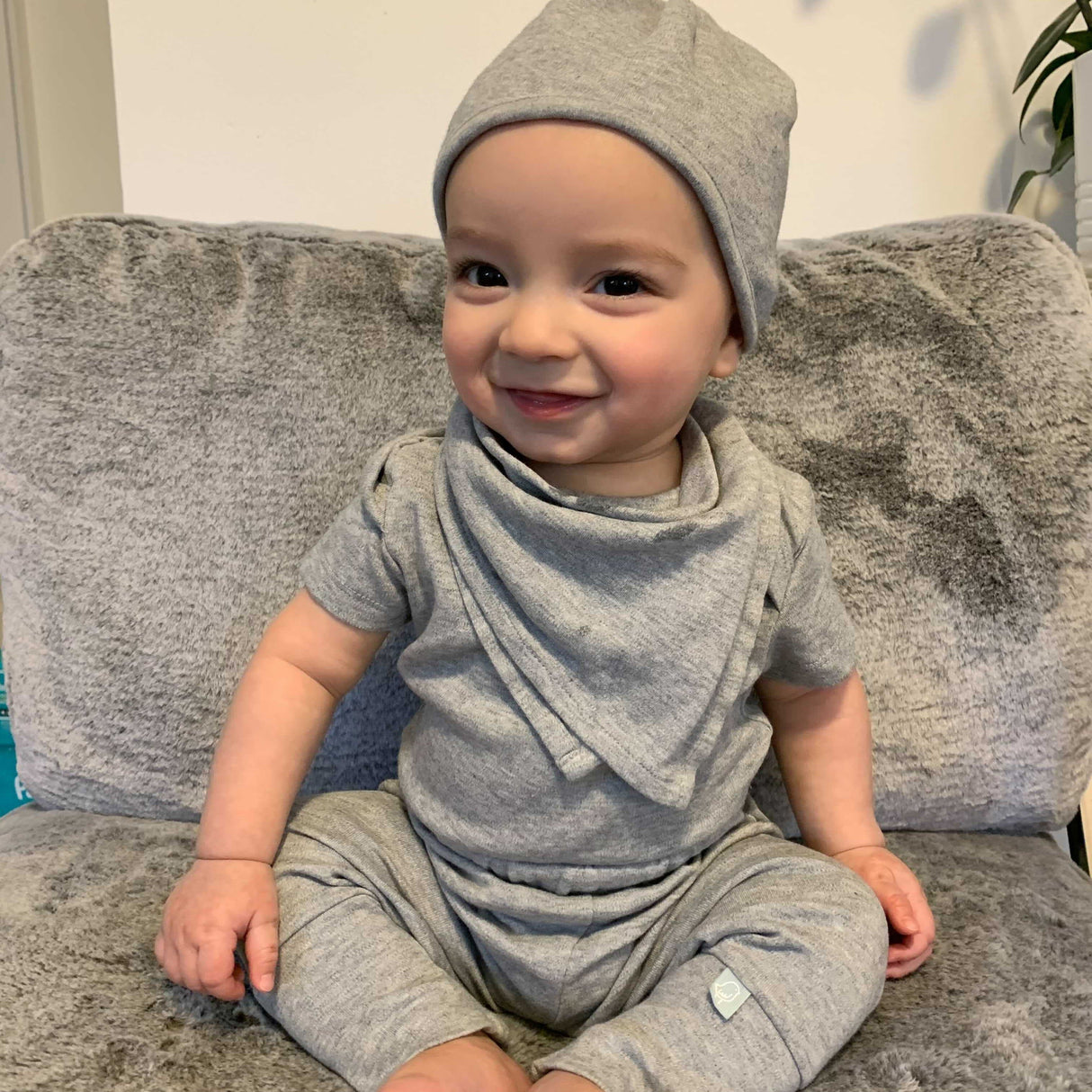 basics pants | heather - HoneyBug