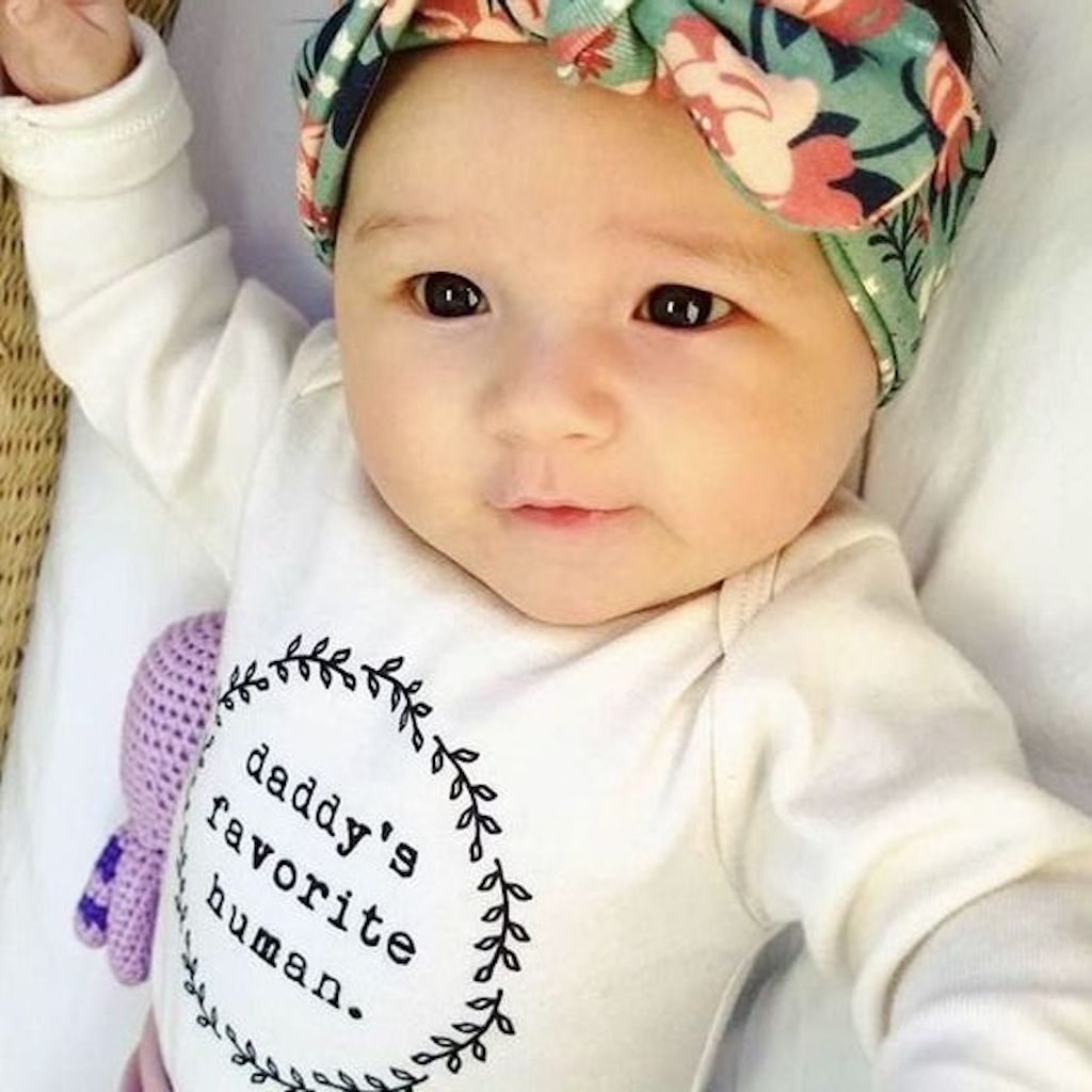 Daddy's Favorite Human - Long Sleeve Organic Cotton Bodysuit - HoneyBug