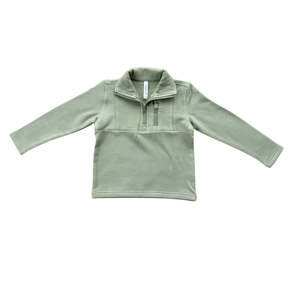 Boy's 3/4 Fleece Zip Sweatshirt